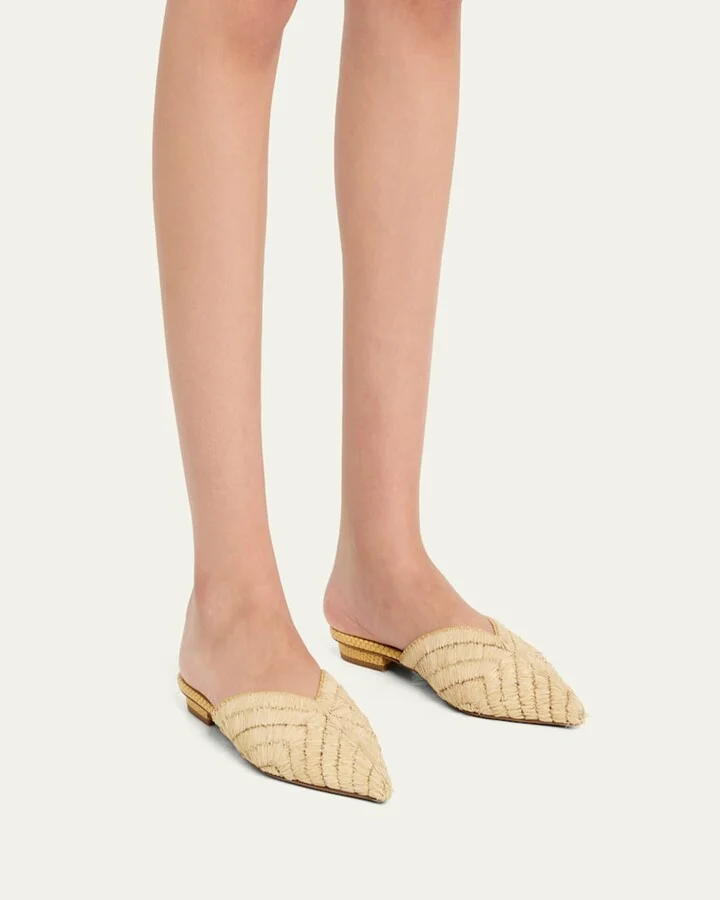 Aunika Raffia Ballerina Mules - Image 3