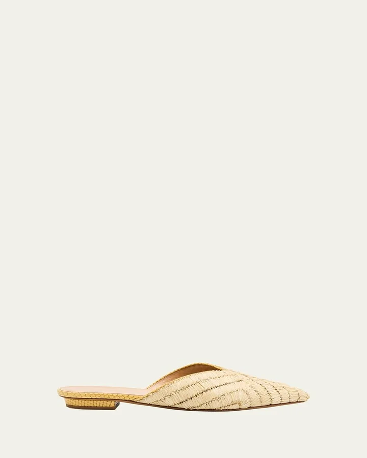 Aunika Raffia Ballerina Mules