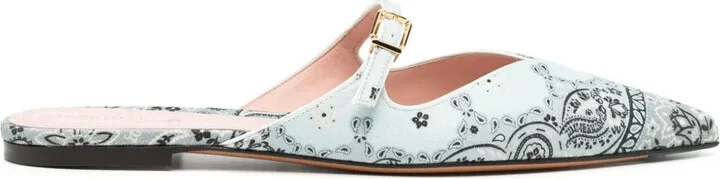 Aura paisley-print mules