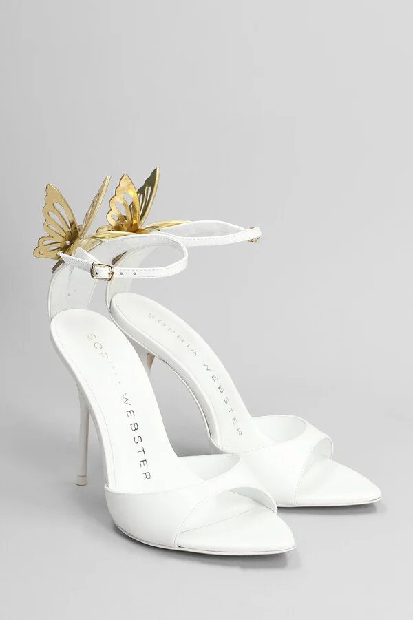 Aura Sandals In White Leather - Image 2