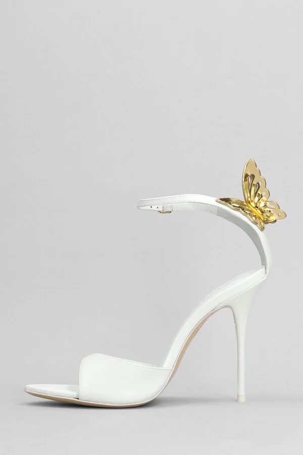 Aura Sandals In White Leather - Image 3