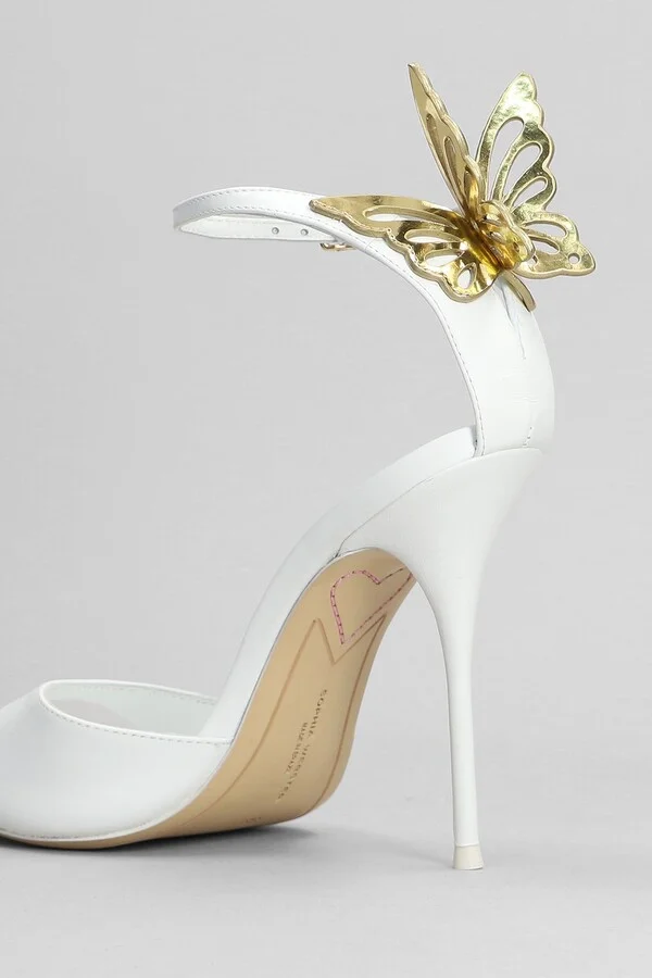 Aura Sandals In White Leather - Image 5