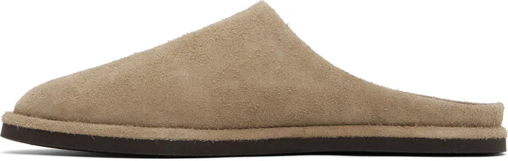AURALEE Beige Leather Mules - Image 3