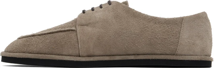 AURALEE Beige Suede Oxfords - Image 3