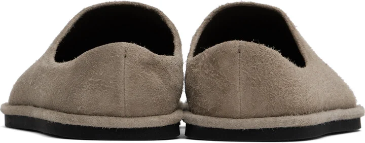 AURALEE Beige Suede Slippers - Image 2