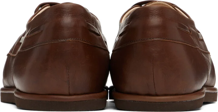 AURALEE Brown Soft Leather Deck Shoes - Image 2