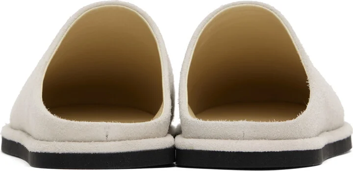 AURALEE Off-White Leather Mules - Image 2