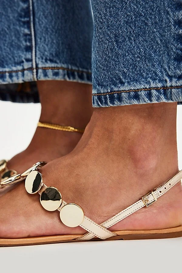 Aurelia Metallic Sandals - Image 3