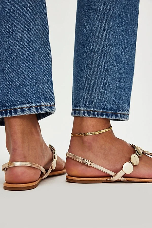 Aurelia Metallic Sandals - Image 4
