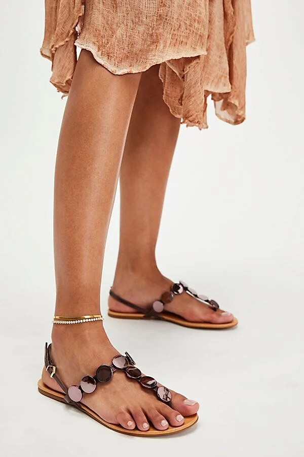 Aurelia Metallic Sandals