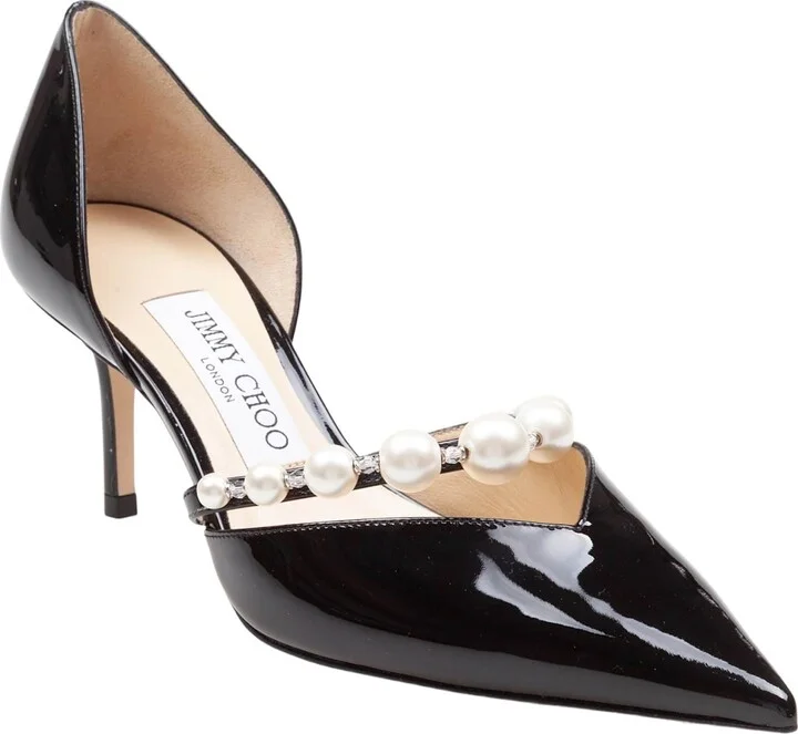 Aurelie 65 Patent Leather Pumps With Applied Pearls - Image 2