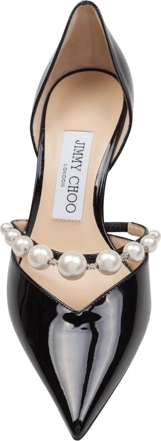 Aurelie 65 Patent Leather Pumps With Applied Pearls - Image 3