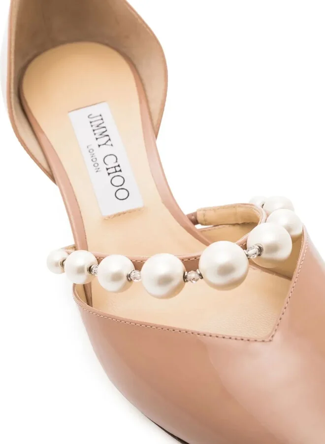 Aurelie 65mm pearl-embellished pumps - Image 4