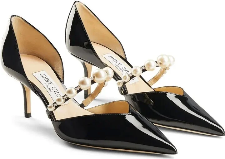 Aurelie 65mm pearl-embellished pumps - Image 2