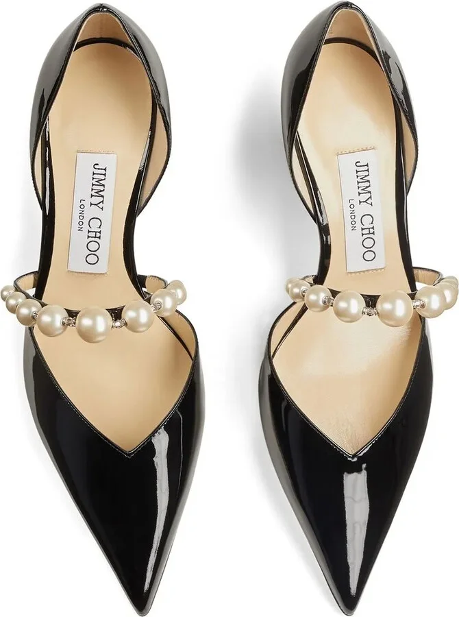 Aurelie 65mm pearl-embellished pumps - Image 4