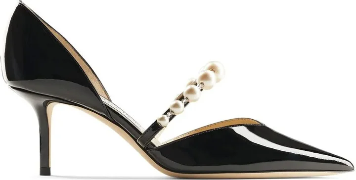 Aurelie 65mm pearl-embellished pumps