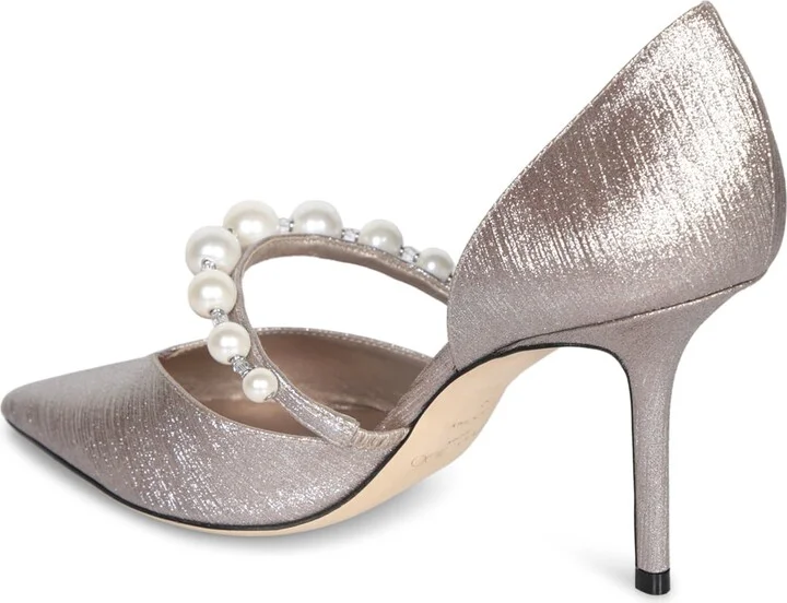 Aurelie 85 Macaron Silver Pumps - Image 3