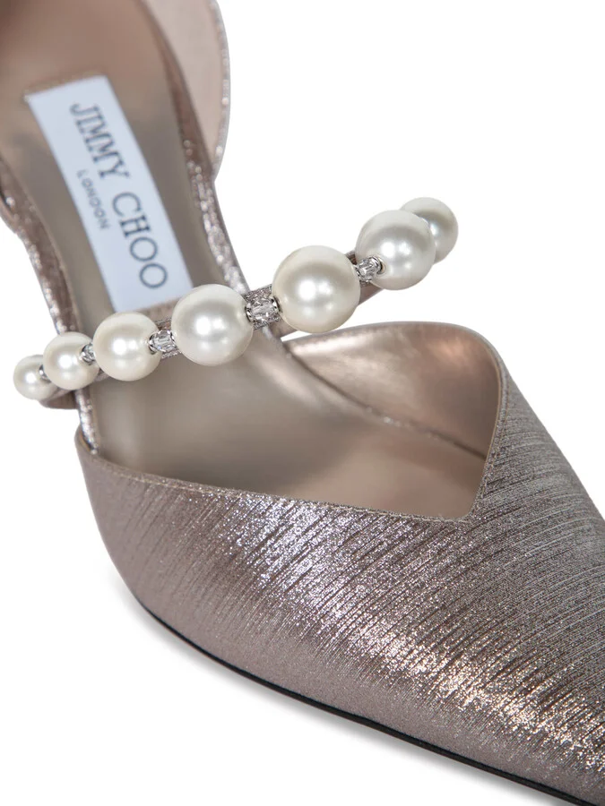 Aurelie 85 Macaron Silver Pumps - Image 4