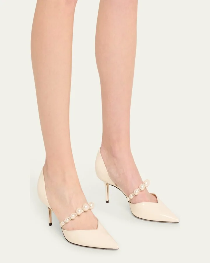 Aurelie d'Orsay Pearly Band Pumps - Image 5