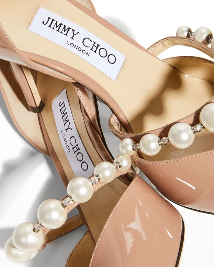 Aurelie d'Orsay Pearly Band Pumps - Image 4