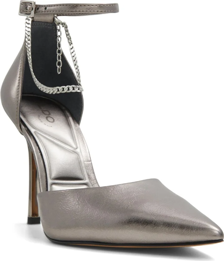 Aurelina Chain Ankle Strap Pointed Toe Pump