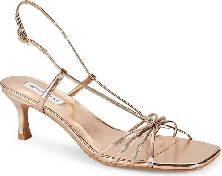 Aurora Leather Strappy Knot Sandals - Image 2