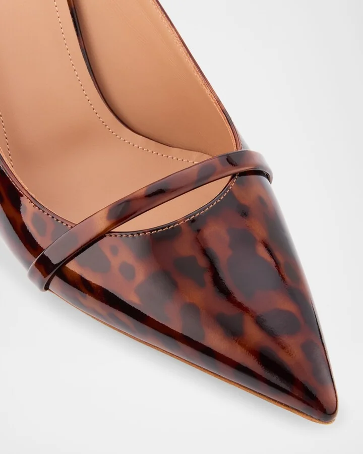 Aurora Leopard Patent Leather Mules - Image 2