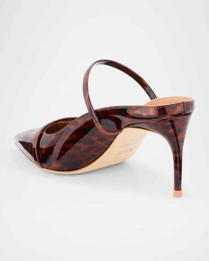 Aurora Leopard Patent Leather Mules - Image 5