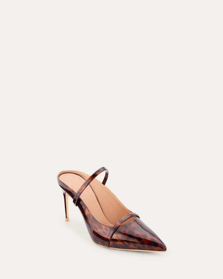Aurora Leopard Patent Leather Mules - Image 2
