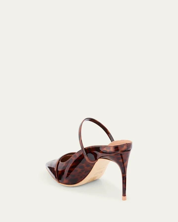 Aurora Leopard Patent Leather Mules - Image 9