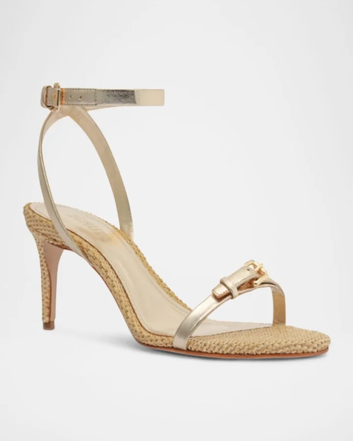 Aurora Metallic Ankle-Strap Sandals - Image 4