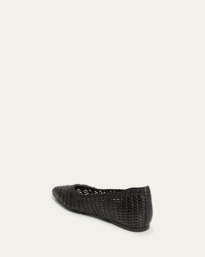 Aurora Woven Leather Ballerina Flats - Image 3