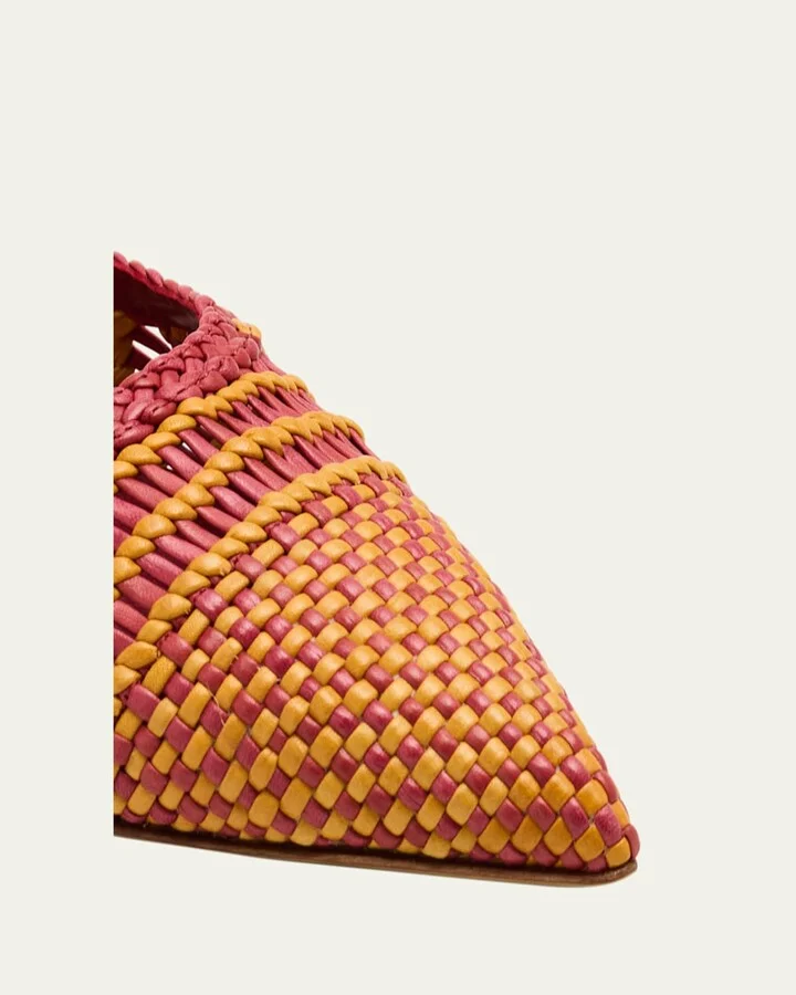 Aurora Woven Leather Ballerina Flats - Image 3