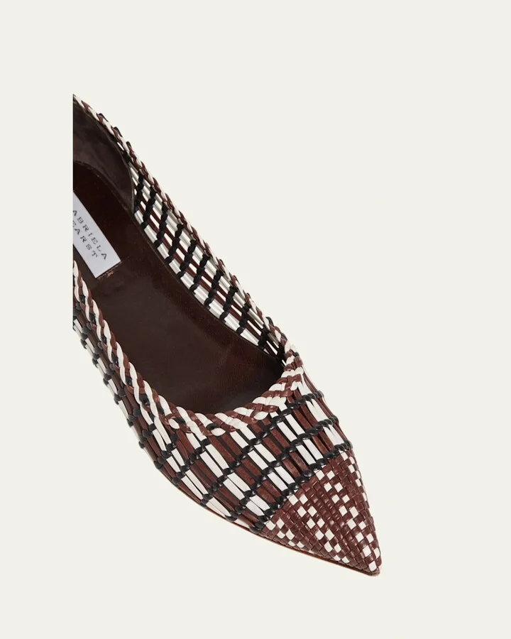 Aurora Woven Leather Ballerina Flats - Image 5
