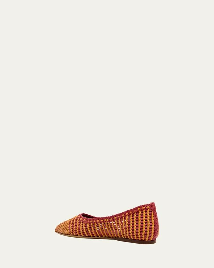 Aurora Woven Leather Ballerina Flats - Image 8