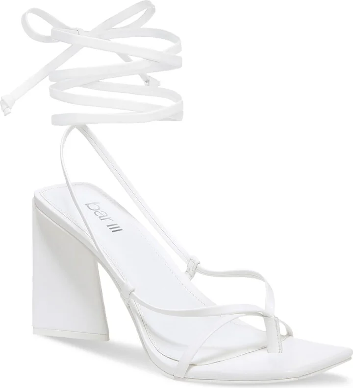 AURORAA Womens Faux Leather Strappy Pumps