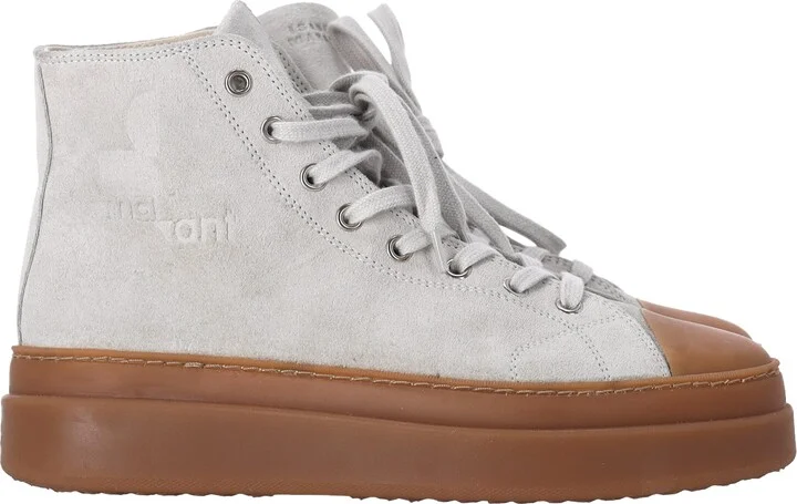 Austen High Top Trainers In Grey Suede