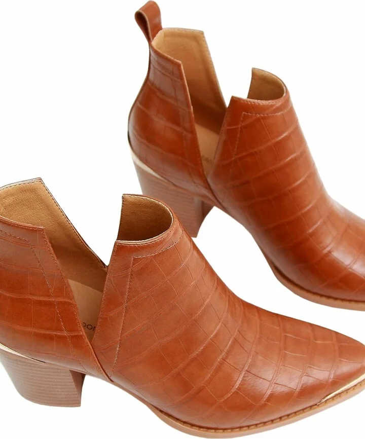 Austin Croc Embossed Ankle Boot - Image 8