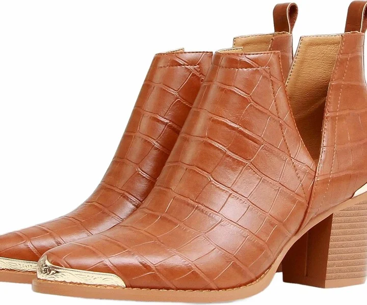 Austin Croc Embossed Ankle Boot - Image 9