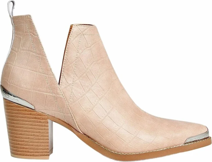 Austin Croc Embossed Ankle Boot