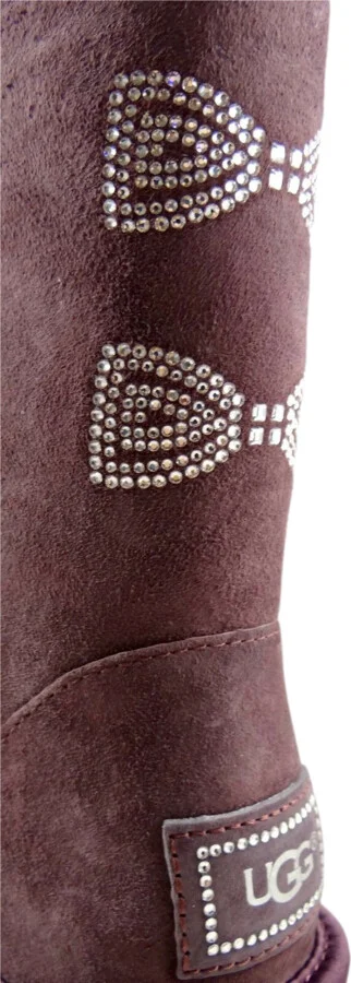 Australia Classic Short Swarovsdi Crystal Bow Port Red Boots - Image 6