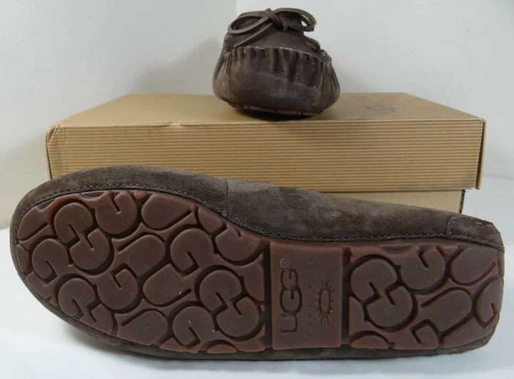 Australia Dakota Shearling Expresso Brown Slipper Moccasins - Image 6