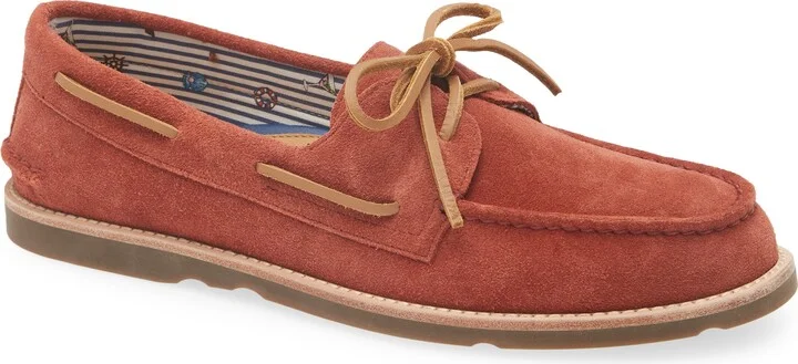 Burnt Red Leather Suede