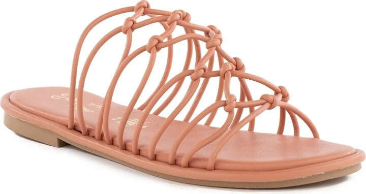 Authentic Womens Faux Leather Open Toe Gladiator Sandals