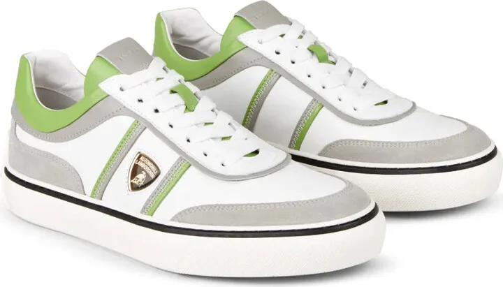 Automobili Lamborghini panelled lace-up leather sneakers - Image 2