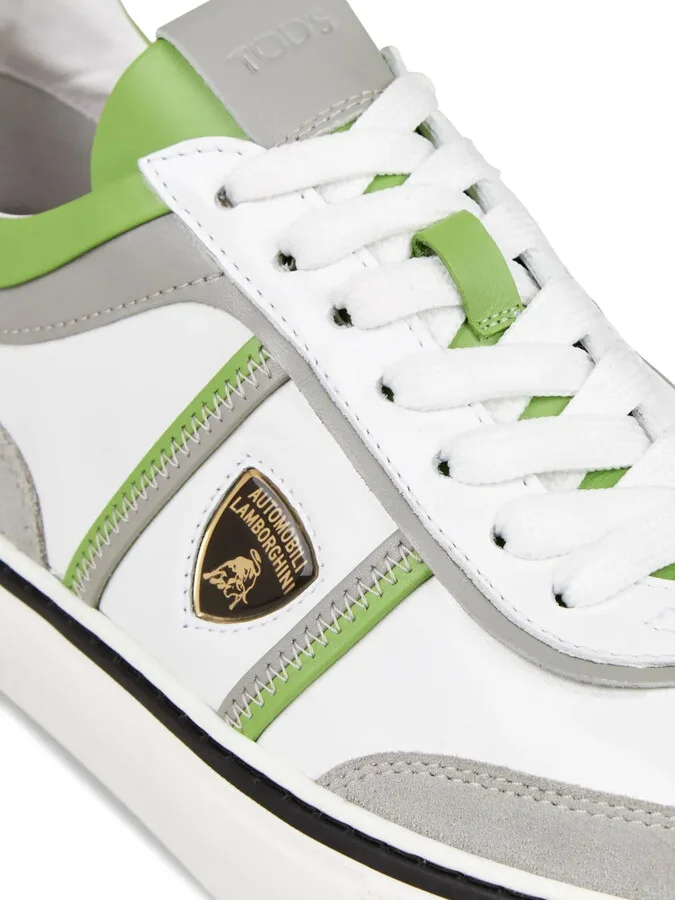 Automobili Lamborghini panelled lace-up leather sneakers - Image 5