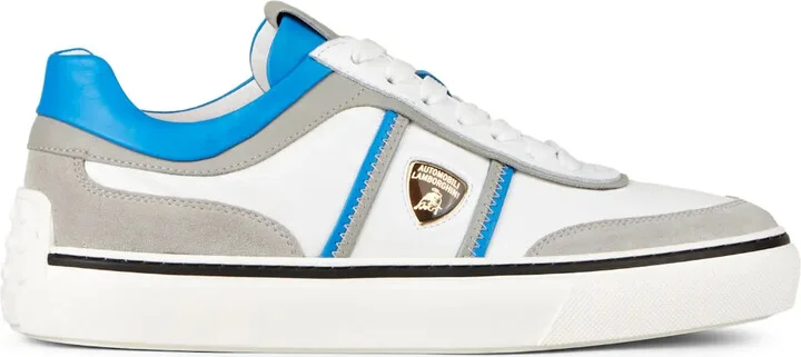 Automobili Lamborghini panelled lace-up leather sneakers