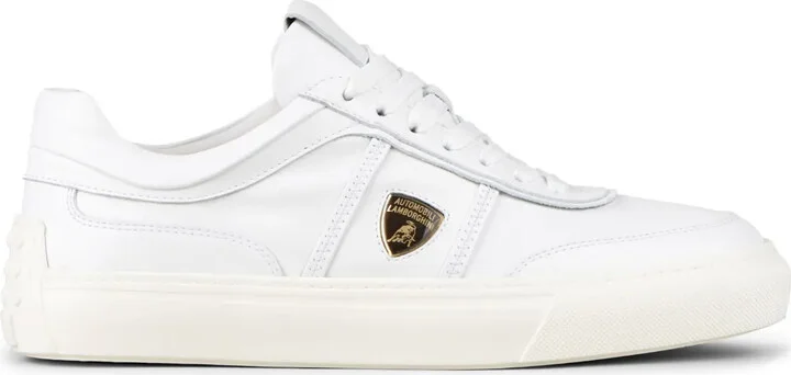 Automobili Lamborghini panelled lace-up leather sneakers