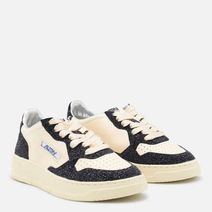 Autry Beige And Blue Leather Medalist Low Sneakers - Image 2