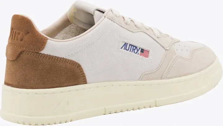 Autry Beige And Brown Leather Medalist Sneakers - Image 3